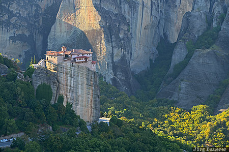Monastery of Rousanou GRC, Greece, Kalampaka, Kastraki, Thessaly, cliffs, meteora